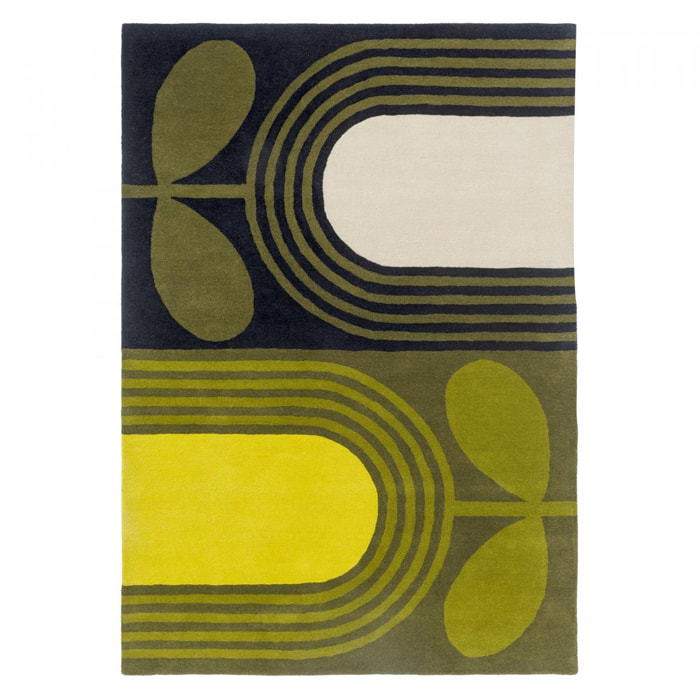 Tapis salon et chambre fait main en laine motif floral WAZA