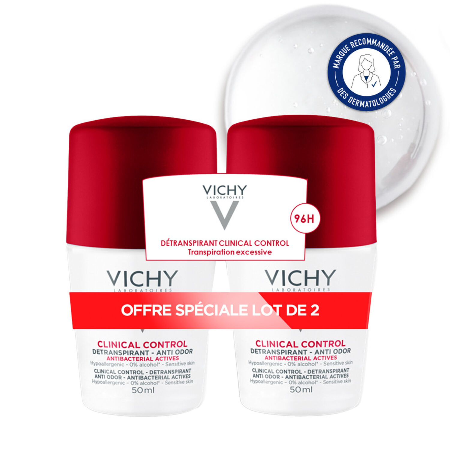 Clinical Control 96H - Déodorant x 2