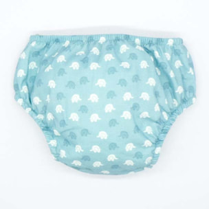 CUBREPAÑAL ELEFANTES AZUL Y BLANCO