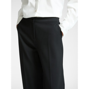 Elena Mirò - Pantalones anchos con puños - Negro