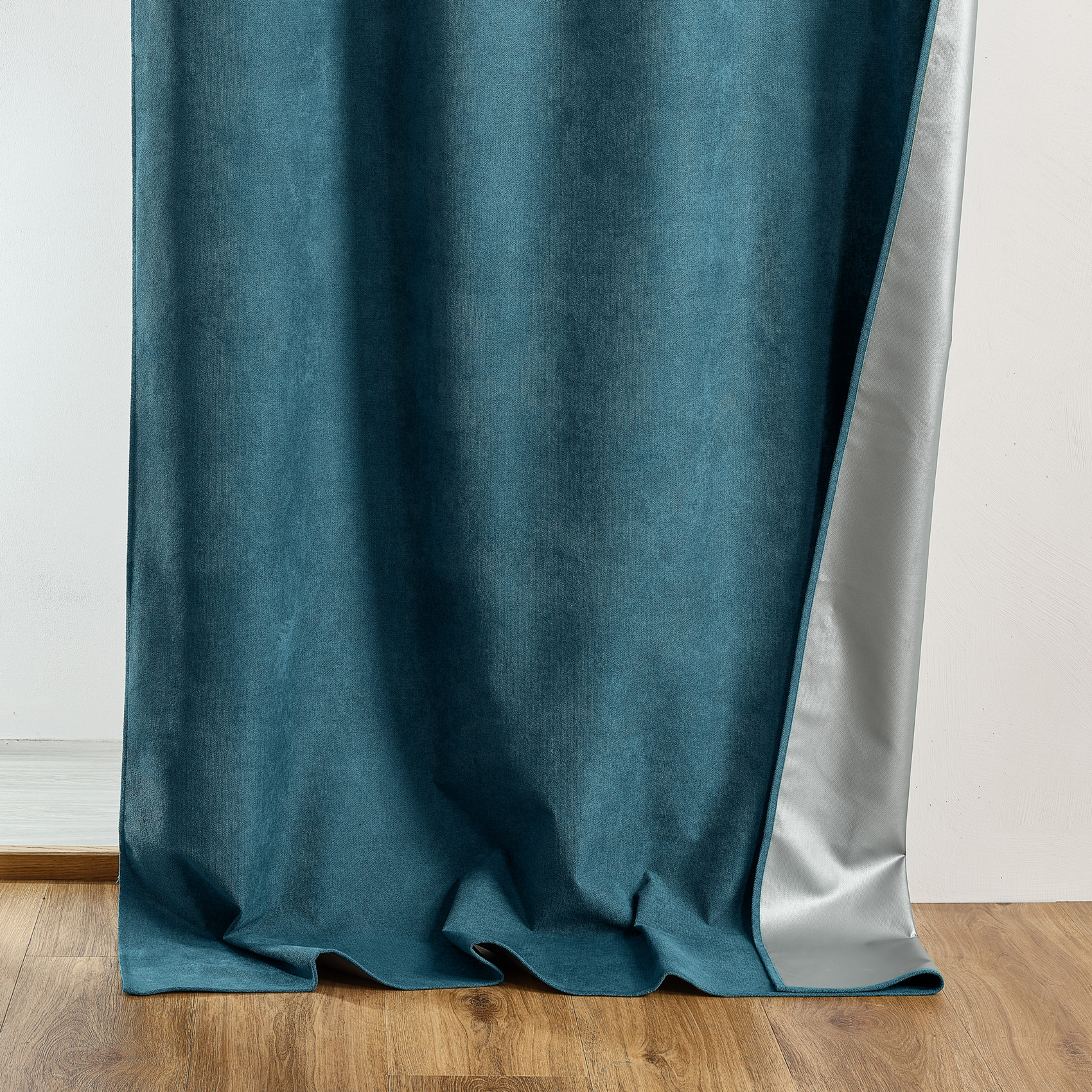 Rideau thermique occultant à œillets et réflecteur de chaleur - Bleu Paon