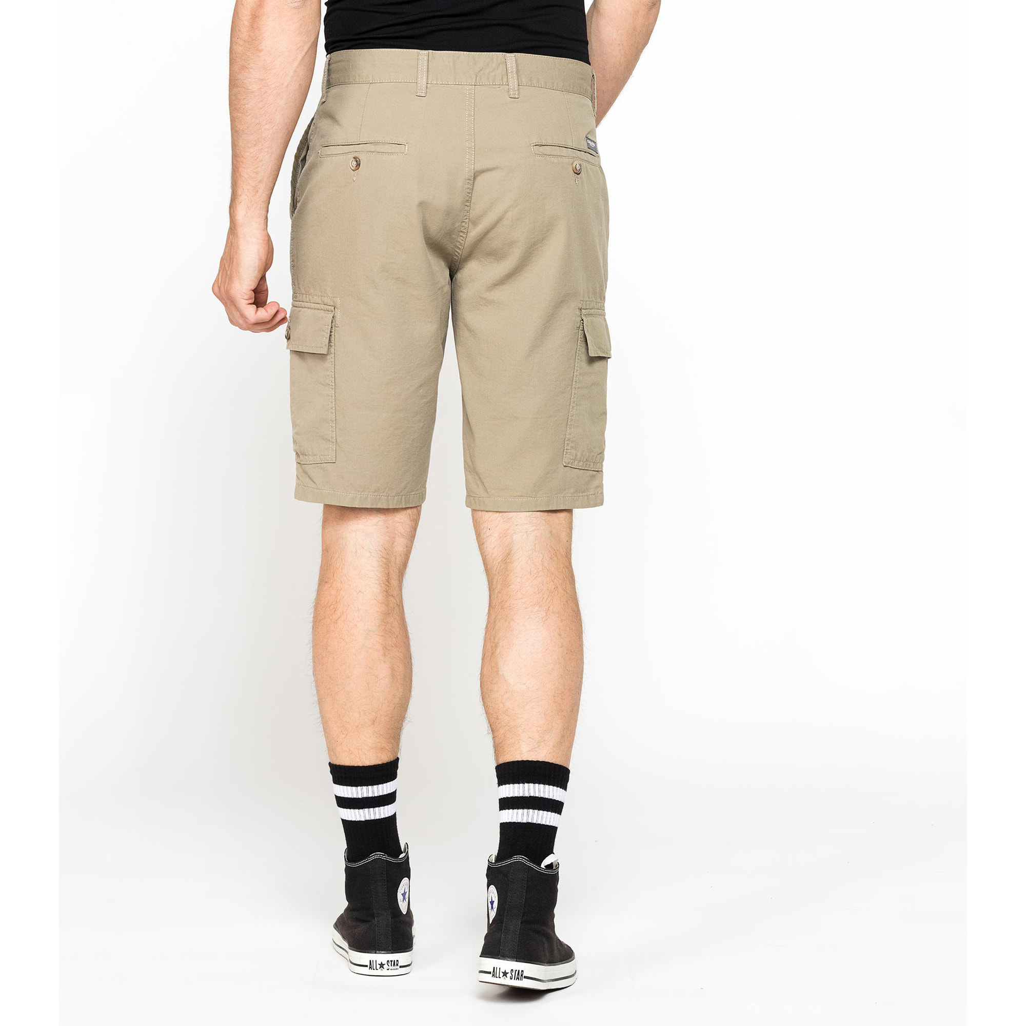 BERMUDA CARGO IN GABARDINA LEGGERA CON TASCONI