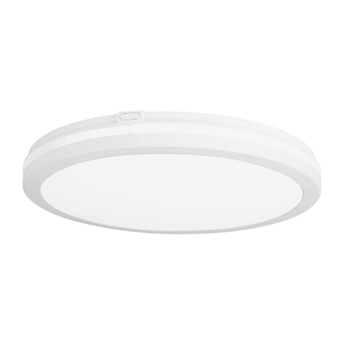 FORLIGHT Plafón LED Carpe 23.1W IP54, Temperatura de Color Ajustable 3000K-6000K, 3360 Lúmenes, Regulable ON-OFF, Blanco
