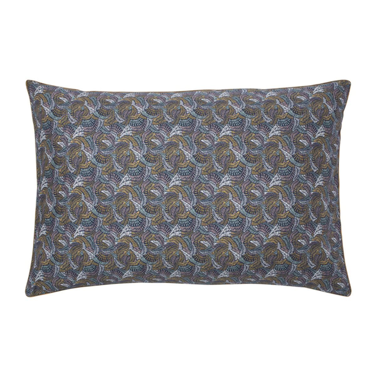 Taie d'oreiller imprimée en percale de coton, TALISMAN, Bleu