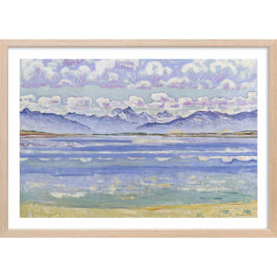 Poster Le Weisshorn vu du Montana - Ferdinad Hodler Affiche + cadre en bois - Chêne