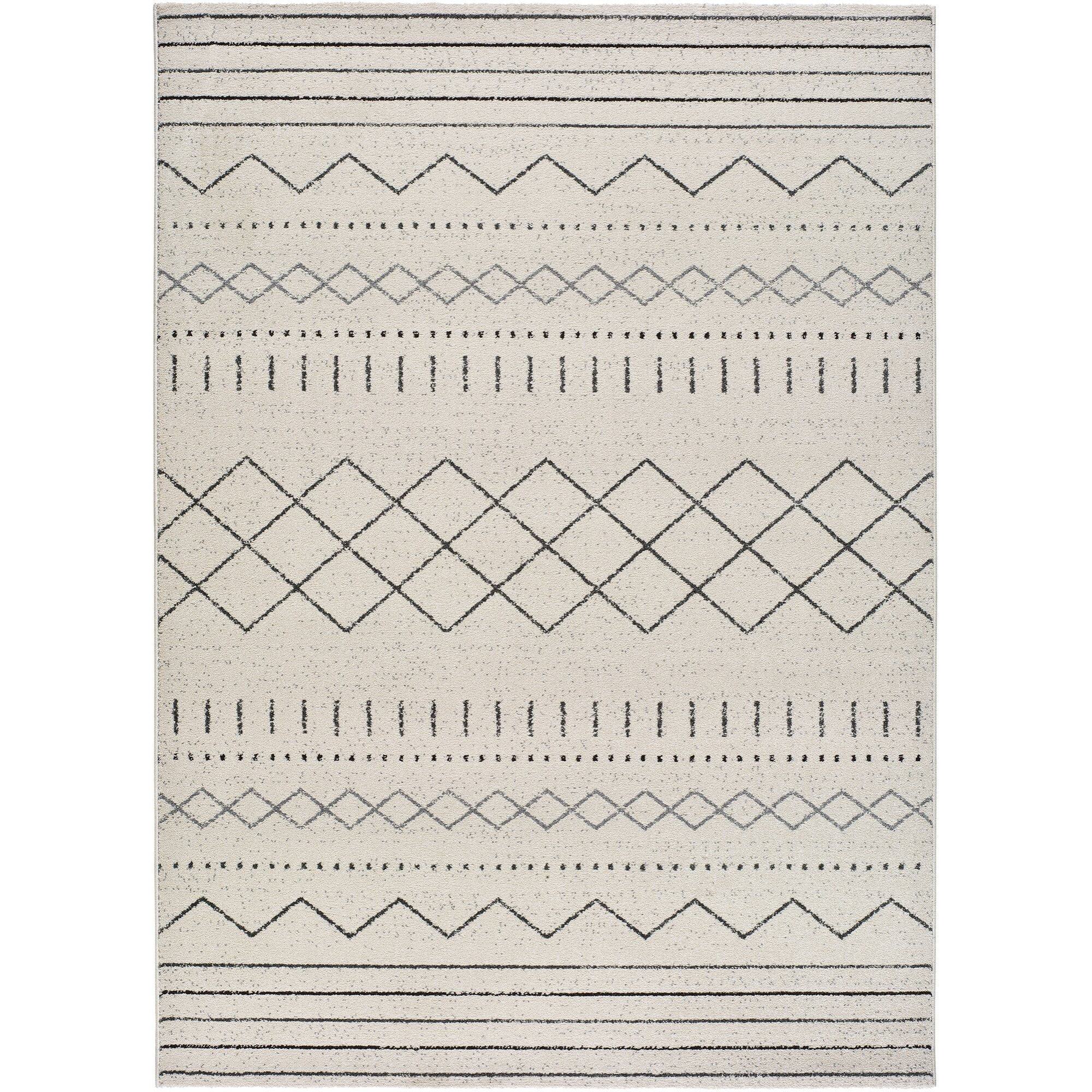 AKKA Alfombra Ã©tnica en blanco, varias medidas disponibles