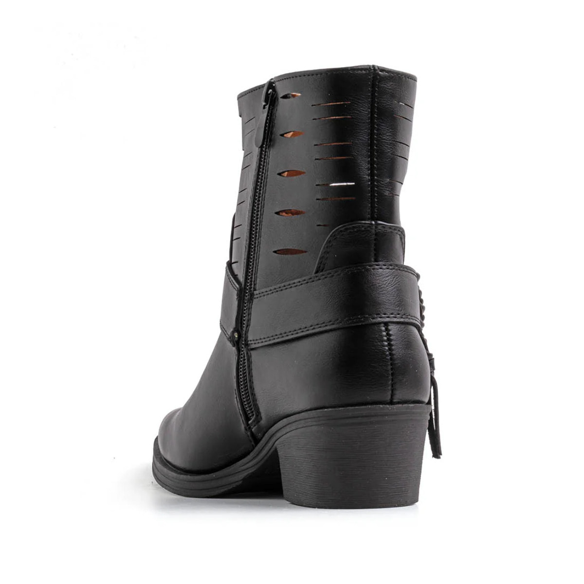 Texano basso con fibbia - NERO
