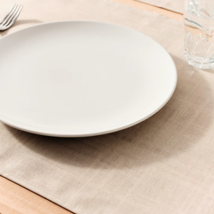 Lot de 2 sets de table Beige 50x40 cm