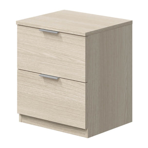 Comodino Con 2 Cassetti Per Camera Da Letto Cameretta Ragazzi Studio Ingresso Comò Settimino Zona Notte 38 x 33,5 x 45 cm Cm Colore Rovere