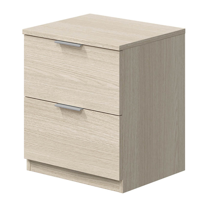 Comodino Con 2 Cassetti Per Camera Da Letto Cameretta Ragazzi Studio Ingresso Comò Settimino Zona Notte 38 x 33,5 x 45 cm Cm Colore Rovere