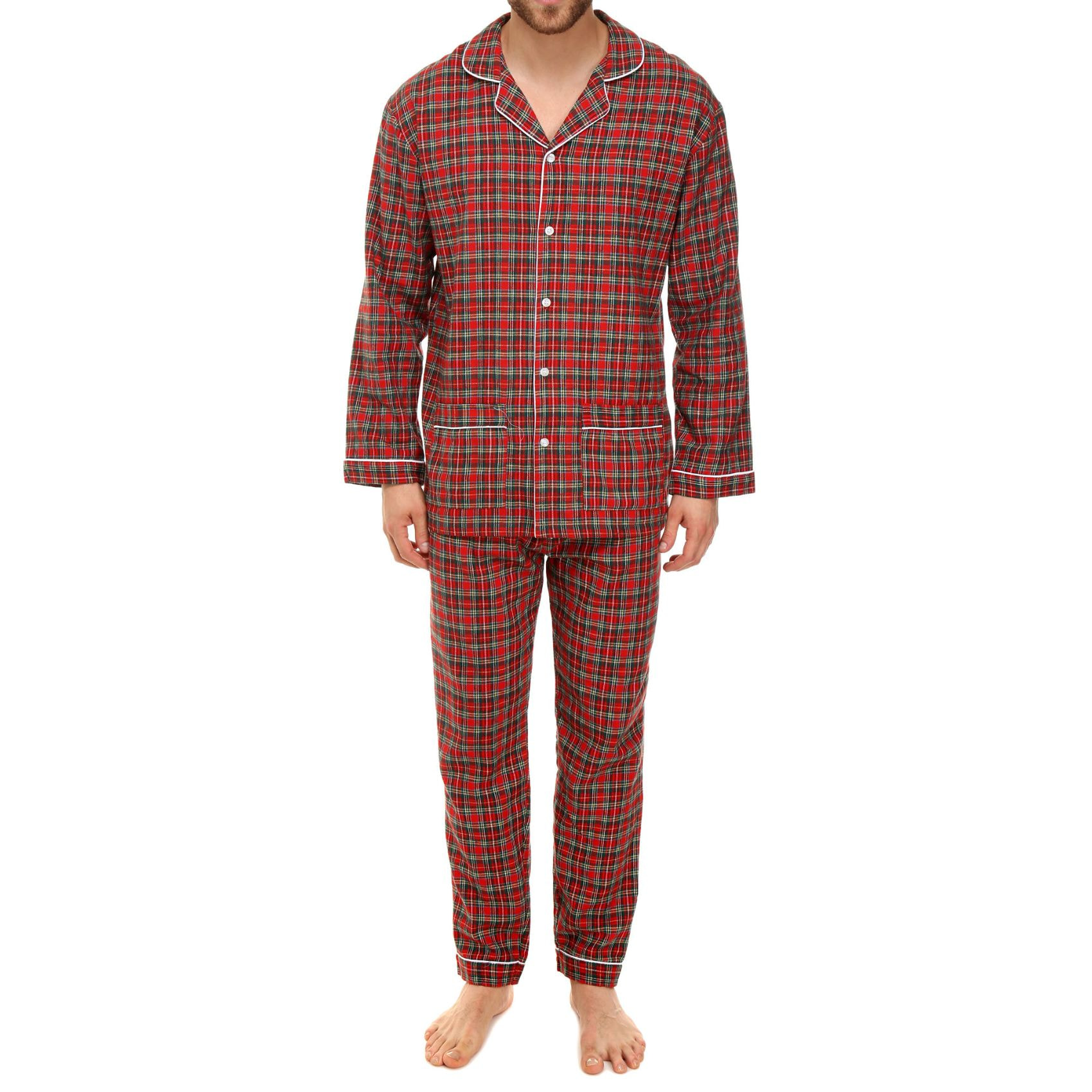 PACK Pigiama leggero papÃ e bimbo UOMO BAMBINO flanella invernale scozzese rosso