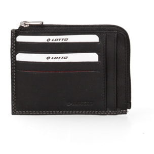 Portafoglio uomo in vera pelle - Modello False - Con Zip - 12.0 x 10.0 x 1.0 cm