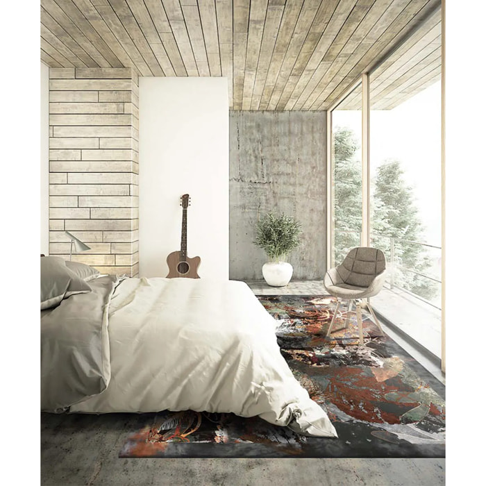 Tappeto arredo salotto soggiorno camera, stile moderno contemporaneo disegni arte moderna e motivi floreali