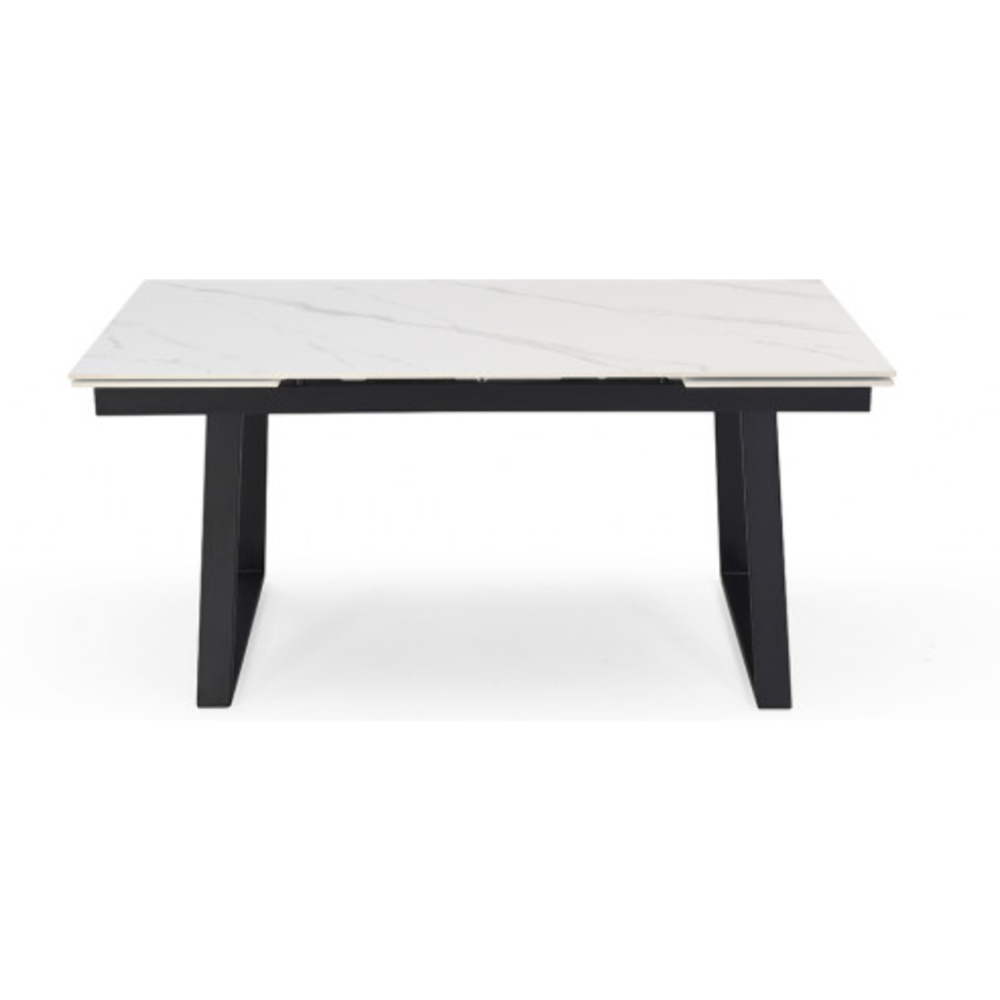 Plateau céramique de table extensible marbre blanc L160/240cm - UNIK