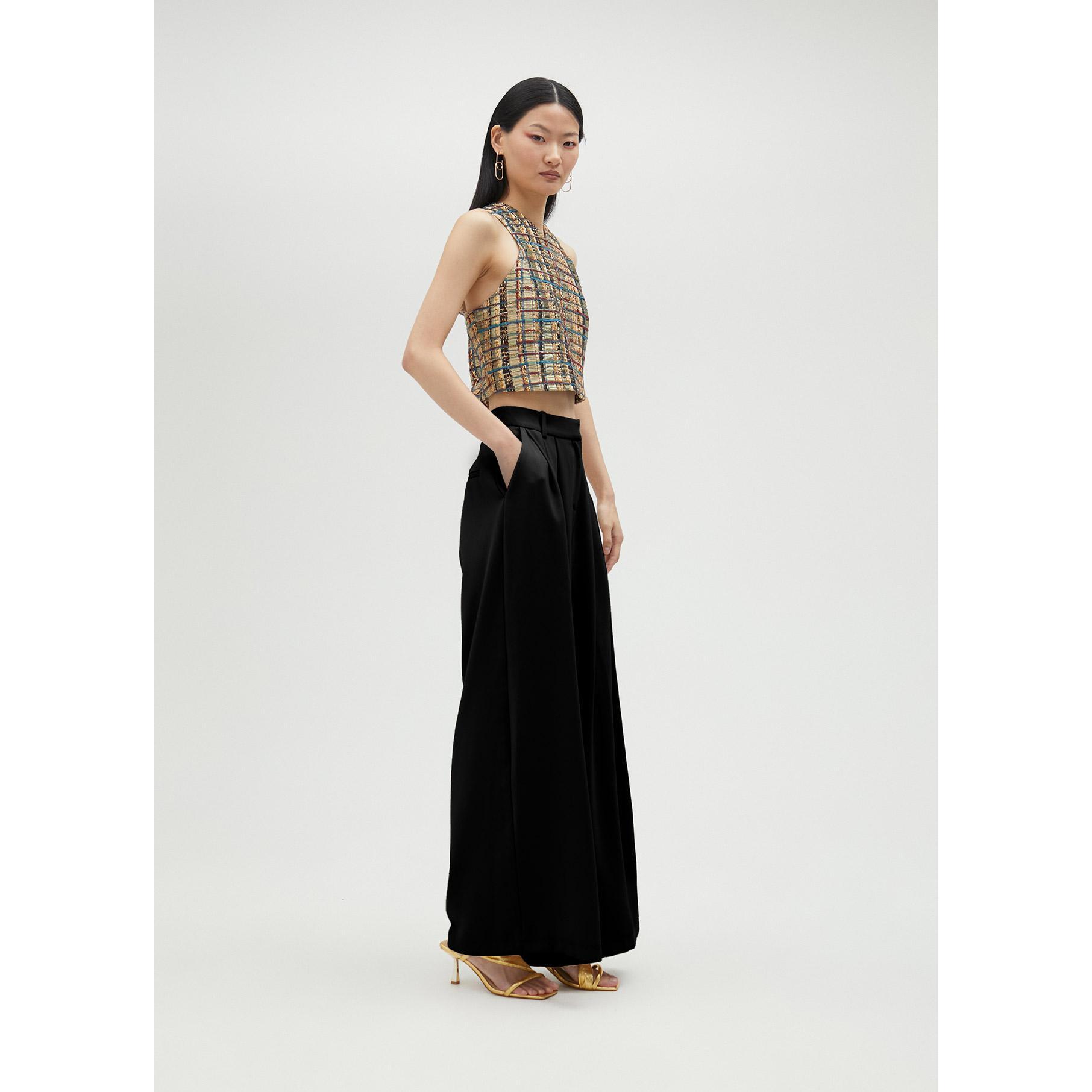 Pantaloni a palazzo con pinces
