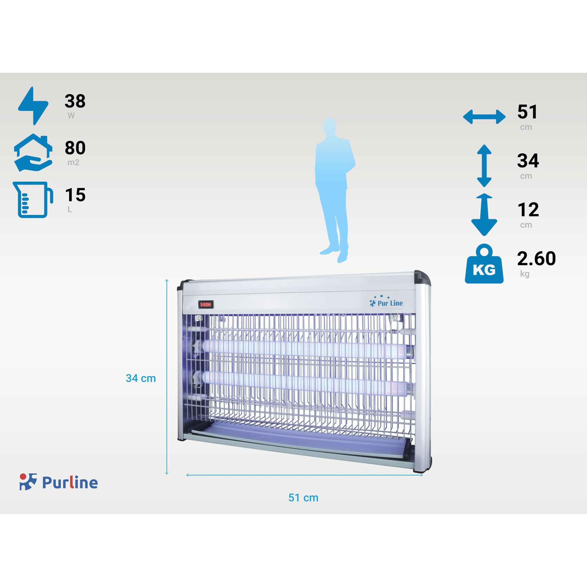 Mata insectos profesional 30W con luz ultravioleta ZZAP 30 PURLINE