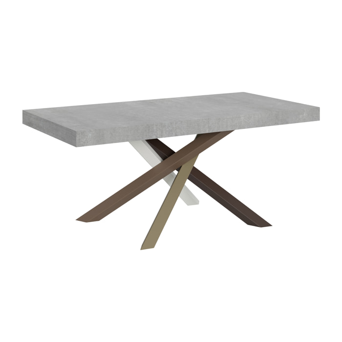 Tavolo allungabile 90x200/304 cm Volantis cemento telaio 4/C