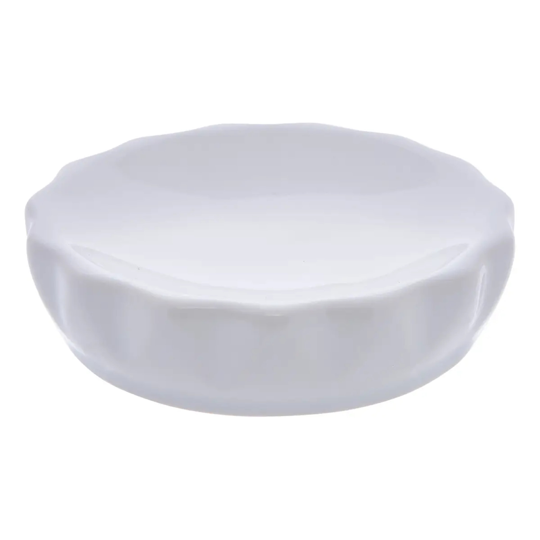 Porte-savon Colorama en céramique D.11cm blanc