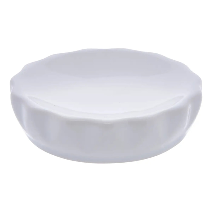 Porte-savon Colorama en céramique D.11cm blanc