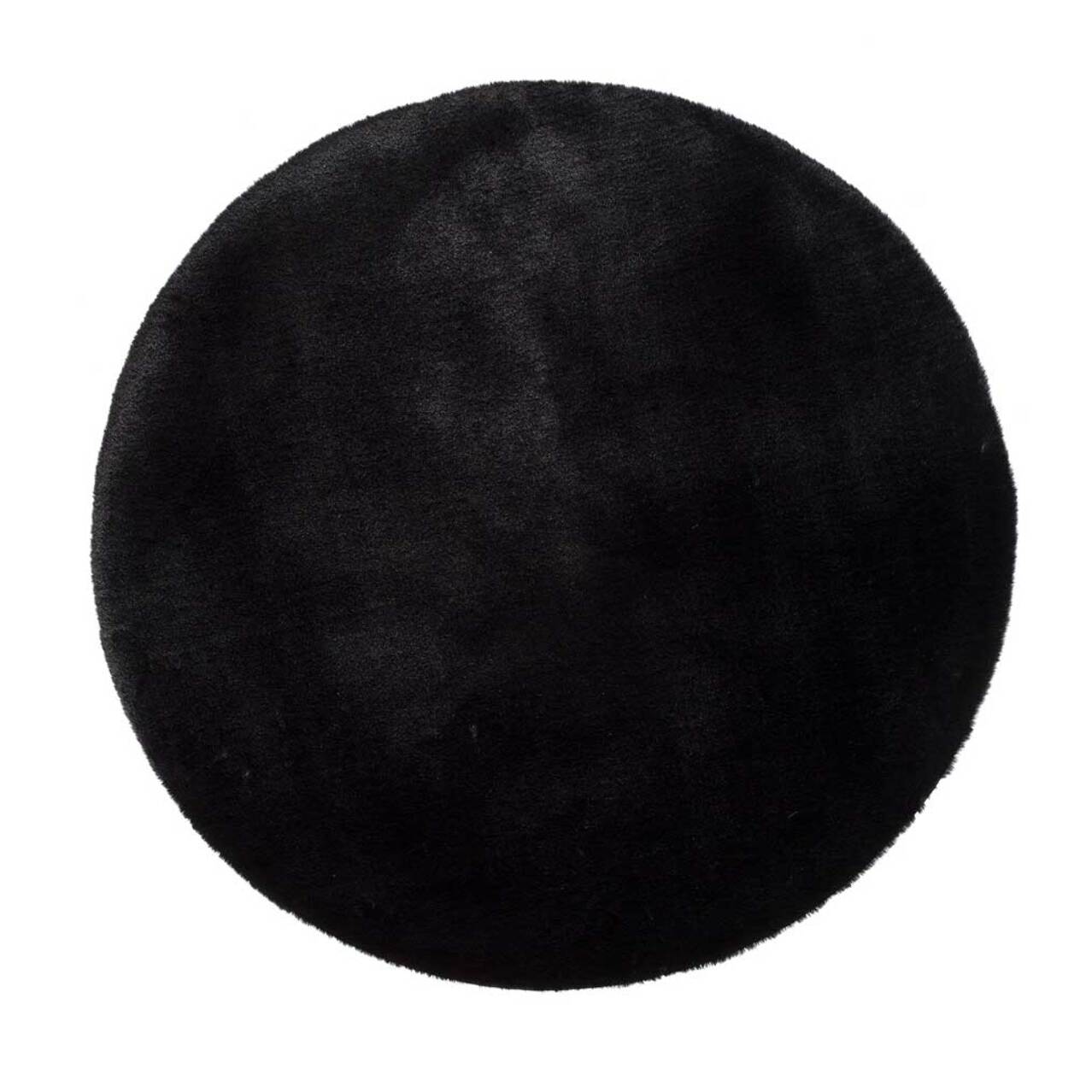 FOX Alfombra lisa lavable pelo largo en negro, varias medidas disponibles