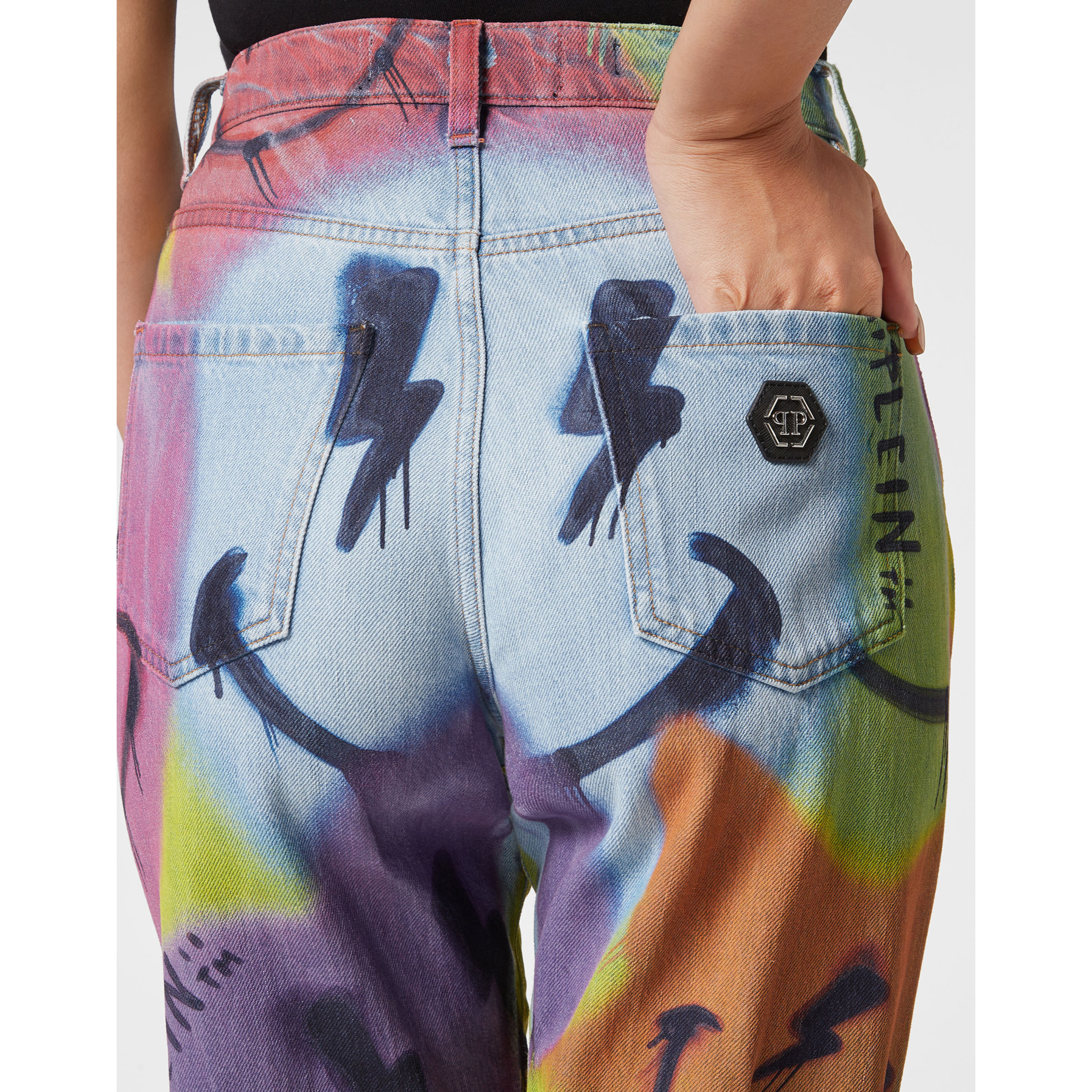 PHILIPP PLEIN Vaqueros Mom Fit SMILE