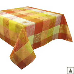 Nappe enduite jacquard Mille couleurs soleil