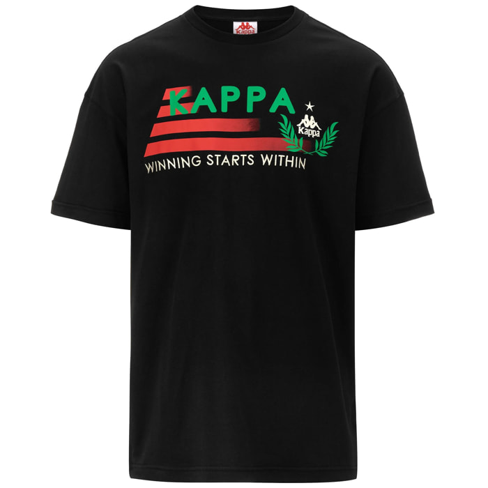 Kappa - T-Shirts & Top Uomo Nero - AUTHENTIC HERITAGE LORENCE