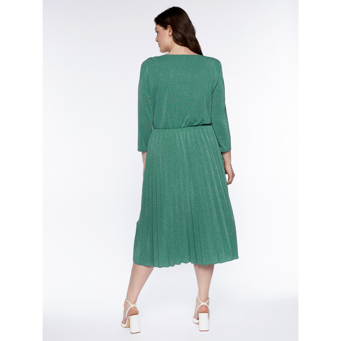 Fiorella Rubino - Vestito in jersey lurex - Verde chiaro