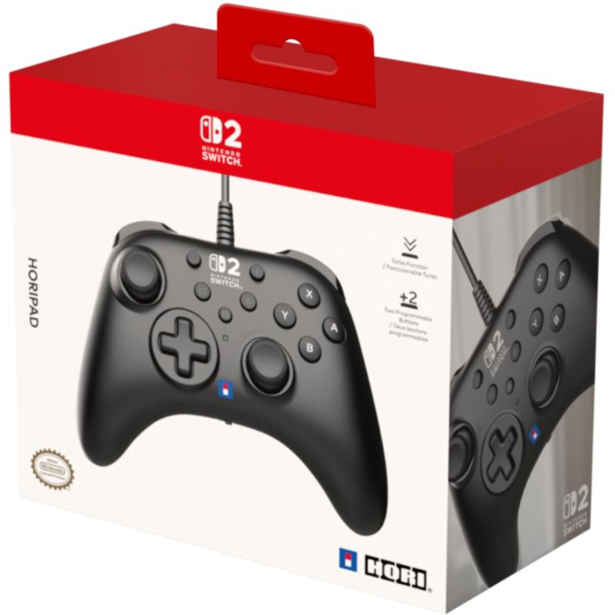 Manette HORI Horipad Turbo Noir Switch 2