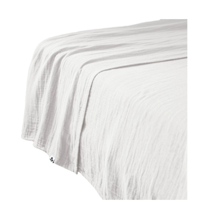 Drap plat 240x300 cm en gaze de coton - GAIA