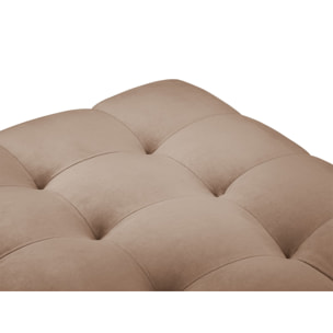 Banc "Bali" 2 places en velours beige