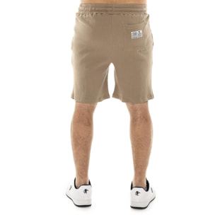 Pantalones cortos canalé hombre Leone 1947 Apparel con cintura elástica. Comodidad diaria.