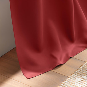 Rideau court obscurcissant 90 % adapté radiateur - Rouge