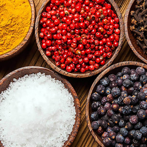 Affiche encadrée épices du monde en composition Affiche + cadre en métal - Noir