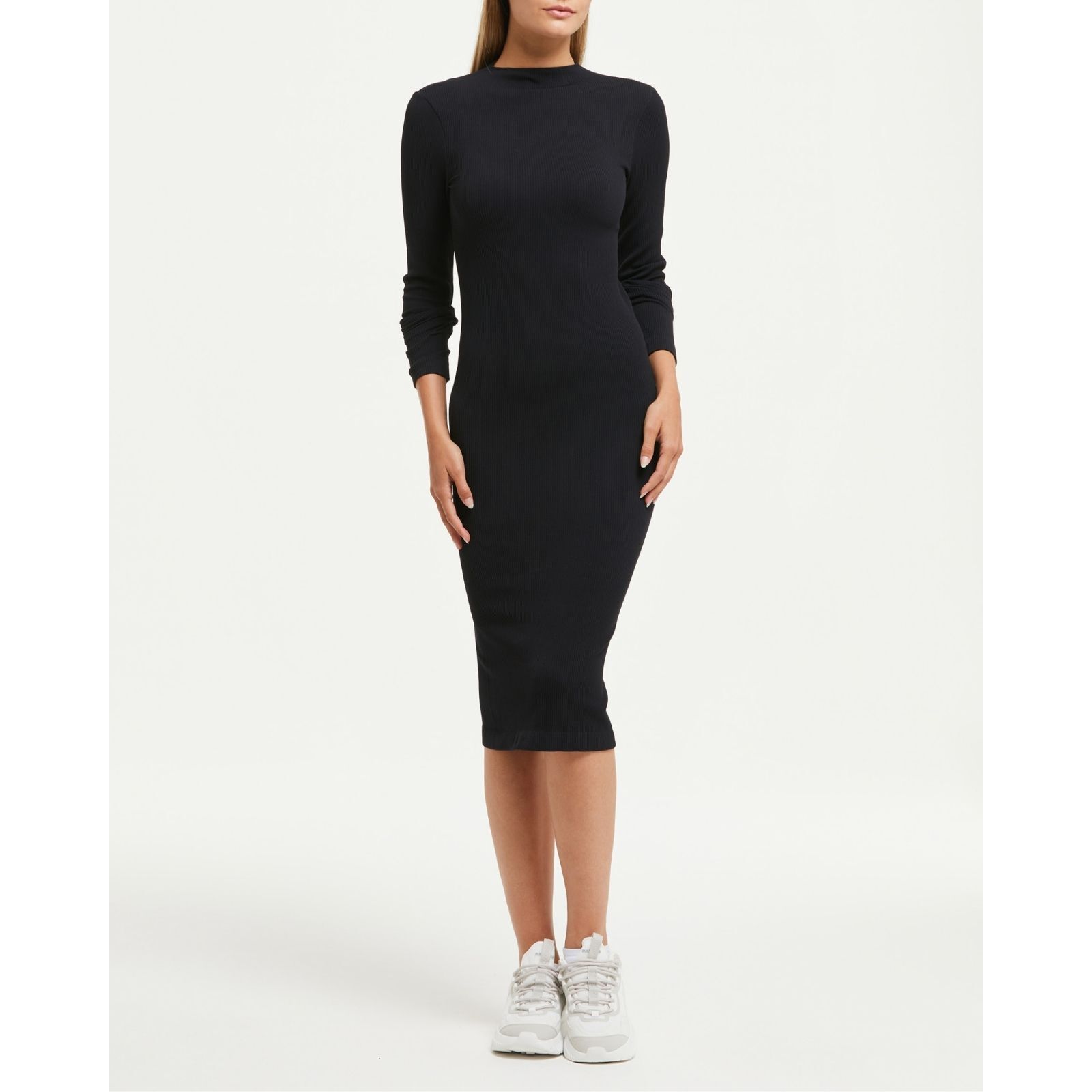Abito midi manica lunga seamless