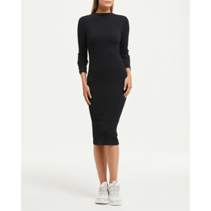 Abito midi manica lunga seamless