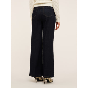 Motivi - Jeans wide leg modello Lila - Blu