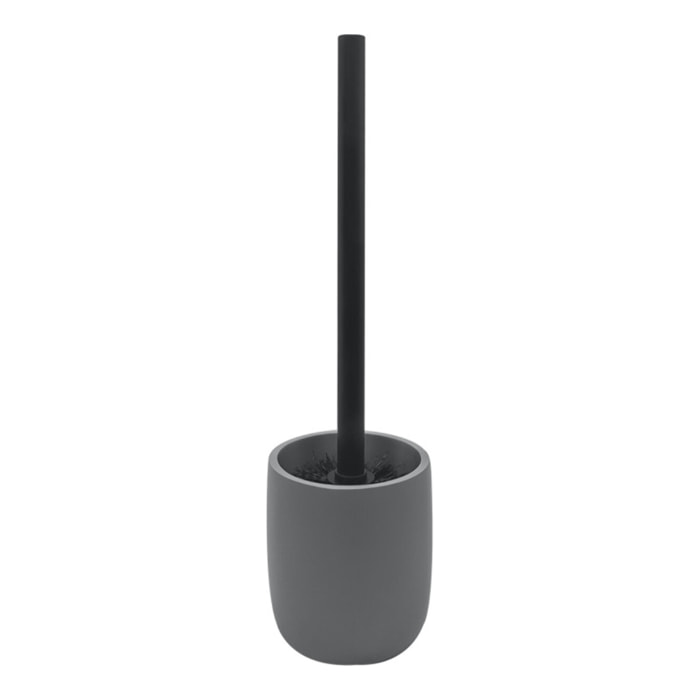 Brosse WC ZAC en polyrésine – finition gris charbon mate, design moderne et minimaliste