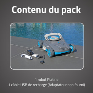 Bestway Robot piscine sans fil Platine nettoyage fond plat 20 m² max