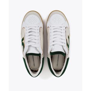 Sneakers con Dettagli Effetto Serpente e Pelle