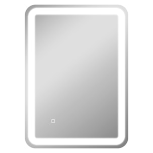 Espejo de Baño con Luces LED, 50x70 cm, Espejo de Pared, 3 Colores de Luz, Brillo Regulable, Función Antivaho, Función de Memoria, Interruptor Táctil, IP44, Horizontal/Vertical