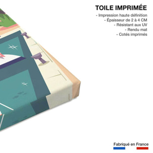 Tableau vacances à Sanary Toile imprimée