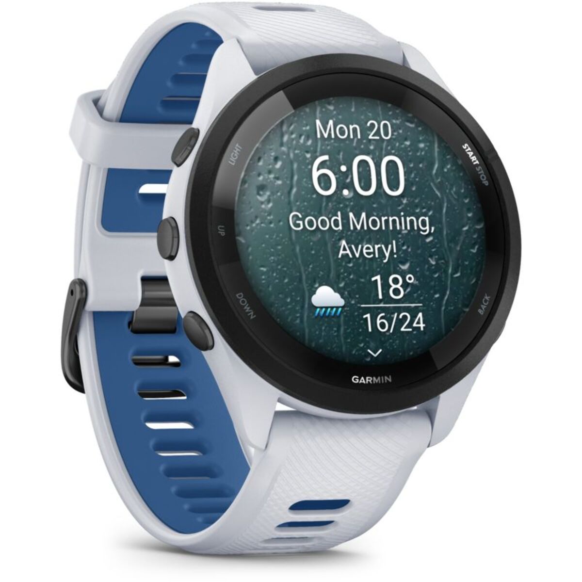 Montre connectée GARMIN Forerunner 265 Music BLANC / BLEU  AMOLED GPS IP6X