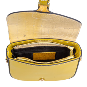 Anghiari bolso bandolera mujer. Piel auténtica acabado Ruga