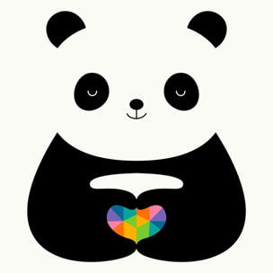 Tableau love panda Toile imprimée