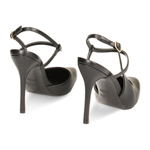 Slingback décolleté noir