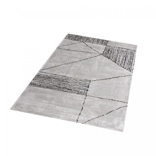 Tapis tufté à la main aux motifs géométriques