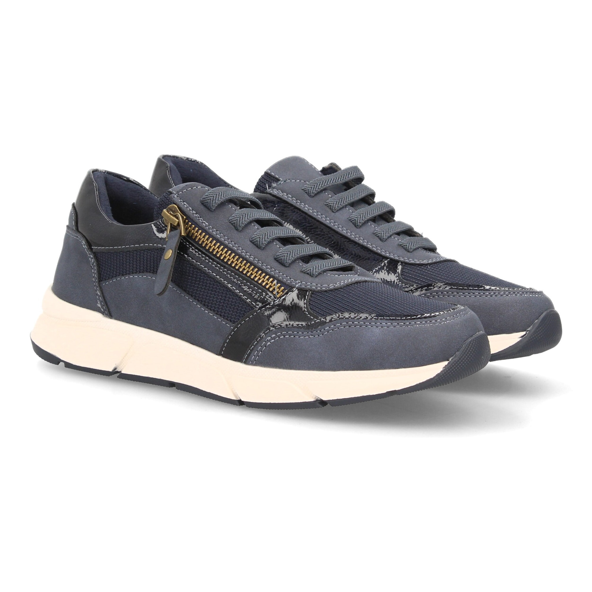 Zapatillas deportivas con cremallera lateral para mujer