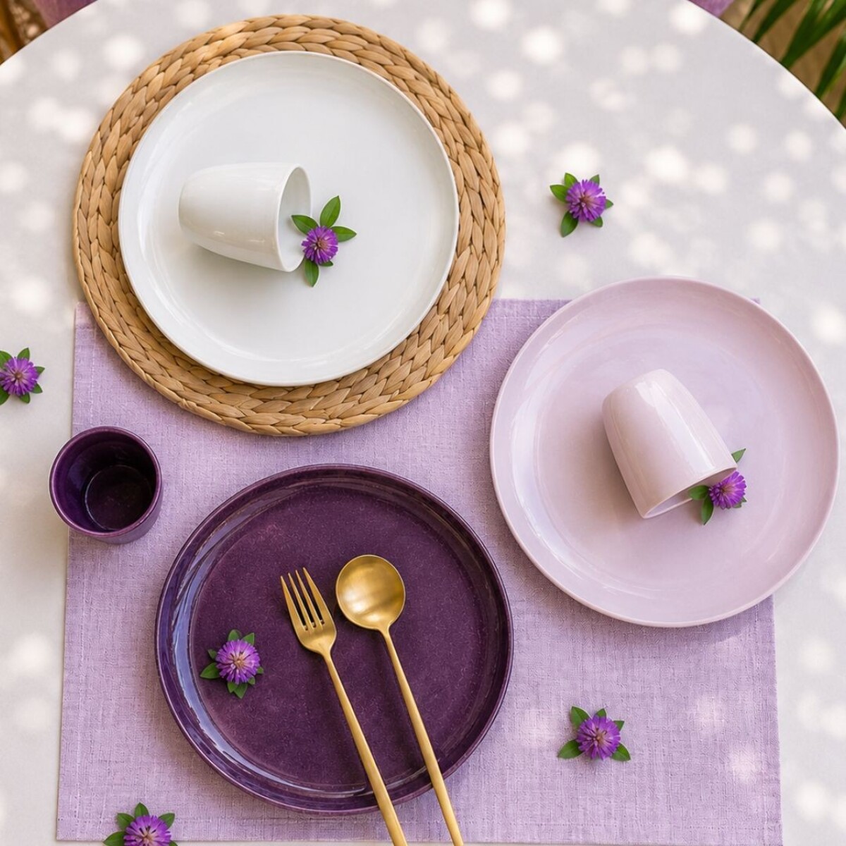 Lot de 6 grandes assiettes, TERRA