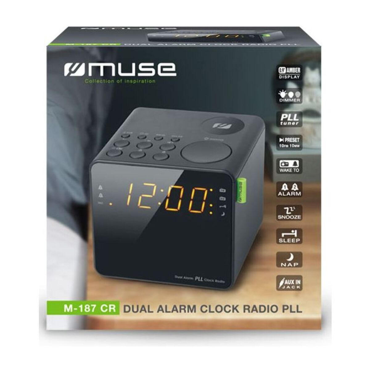 Radio réveil MUSE M-187 CR noir
